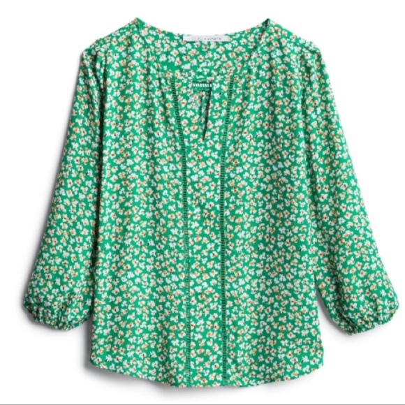 Green floral blouse - Picture 3 of 4